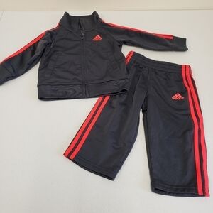 Adidas 2 Piece Tracksuit Gray Orange Baby Size 12M